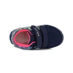 Kép 2/3 - D.D.step, kék, playstation mintás, átmeneti vászon gyerekcipő lányoknak.