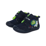Kép 4/4 - D.D.step, "Barefoot" talpú, sötétkék, űrhajós átmeneti vászon gyerekcipő fiúknak.