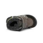 Kép 2/3 - D.D.step, szürke, mintás, téli, bélelt, gyerekcipő fiúknak.