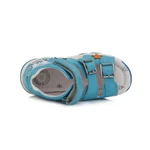 Kép 3/4 - D.D.step, kék, VILLOGÓ, űrhajós mintás, gyerekszandál fiúknak.