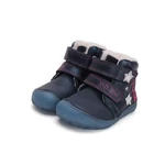 Kép 2/5 - D.D. Step "Barefoot", sötétkék, fluoreszkáló téli lány cipő