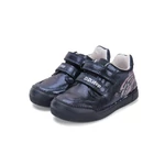 Imagine 2/6 - Pantofi D.D. Step albastru închis, strălucitori, pentru fete