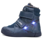 Kép 2/6 - D.D. Step, kék villogó téli fiú bakancs