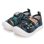 Imagine 2/5 - Pantofi D.D. Step, bleumarin, din pânză cu model, pentru băieți
