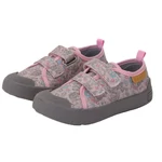 Kép 2/5 - Púder rózsaszín, virágos  vászoncipő lányoknak