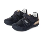 Kép 3/4 - Ponte20, sötétkék, arany mintával díszített, supinált, átmeneti cipő lányoknak.