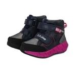 Kép 2/4 - D.D Step, vízálló, sötétkék-rózsaszín, téli bakancs lányoknak.