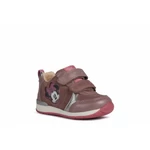 Imagine 2/3 - Geox, Model Minnie mouse, culoare roz, pantofi sport copii pentru fete.