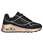 Kép 2/5 - Skechers, fekete-arany színű, memória habos sportcipő lányoknak.