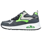 Kép 3/5 - Skechers, szürke-zöld színű, memória habos sportcipő fiúknak.