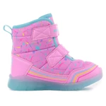 Imagine 2/4 - Ghete Skechers, roz intermitente, impermeabile, pentru fete