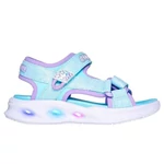 Kép 2/4 - Villogó, türkiz-lila lány Skechers szandál