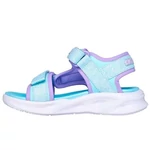 Kép 3/4 - Villogó, türkiz-lila lány Skechers szandál