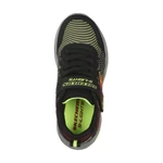 Kép 2/2 - Skechers,  fekete-sárga ,villogó talpú, sportcipő fiúknak.