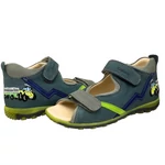 Kép 2/3 - Szamos, zöld traktoros fiú szandál