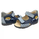 Kép 2/3 - Kék, traktoros, supinált Szamos szandál fiúknak