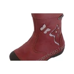Imagine 1/3 - D.D.Step roșu, cu fermoar, iarna, cizme din piele pentru copii pentru fete