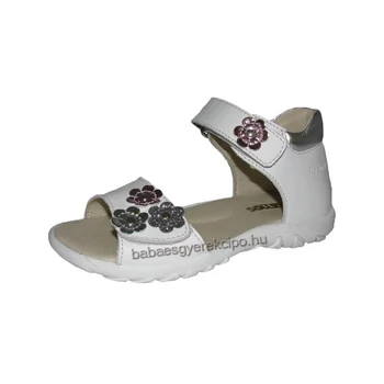 szamos,feher,szandal,viraggal,diszitett