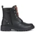 Geox, negru, imprimeu leopard, cizme pentru fete.