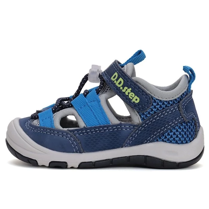 D.D. Step "Quick dry", szürke-kék fiú szandál