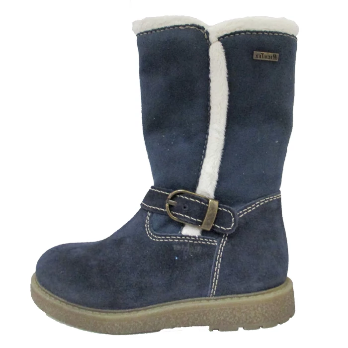Richter, sötétkék vízálló, bélelt, téli csizma lányoknak