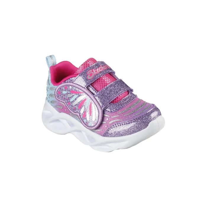 Skechers, csillogós, villogó talpú sport cipő lányoknak.
