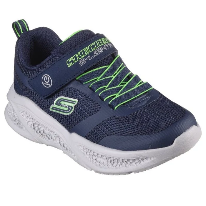 Skechers, sötétkék villogó sportcipő fiúknak