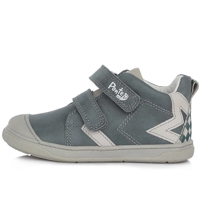 Ponte20, szürke, csillag mintával díszített supinált, átmeneti gyerekcipő fiúknak.