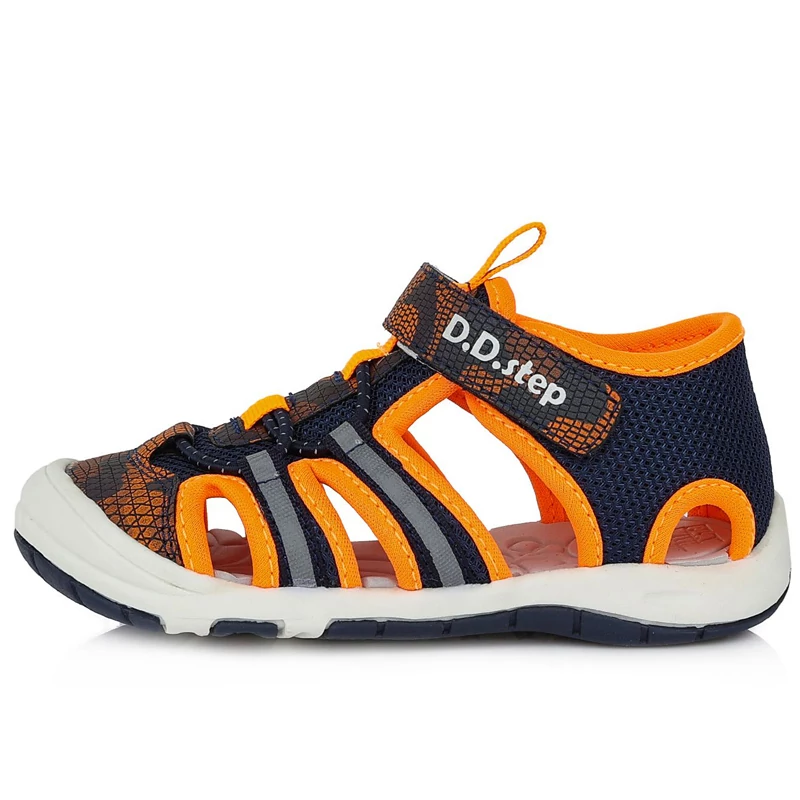 D.D.step, kék-narancssárga, Quick Dry, sportos gyerekszandál fiúknak