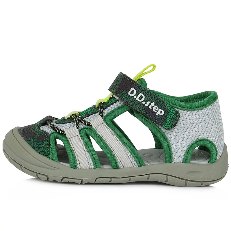 D.D.step, szürke-zöld színű, Quick Dry, sportos gyerekszandál fiúknak