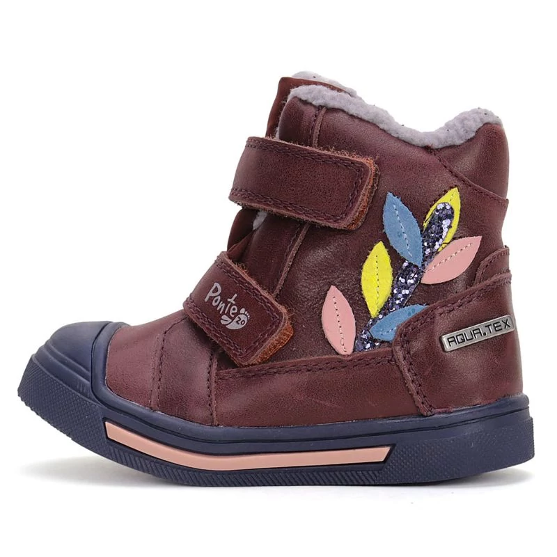Ponte20, supinált, vízálló bordó lány téli cipő