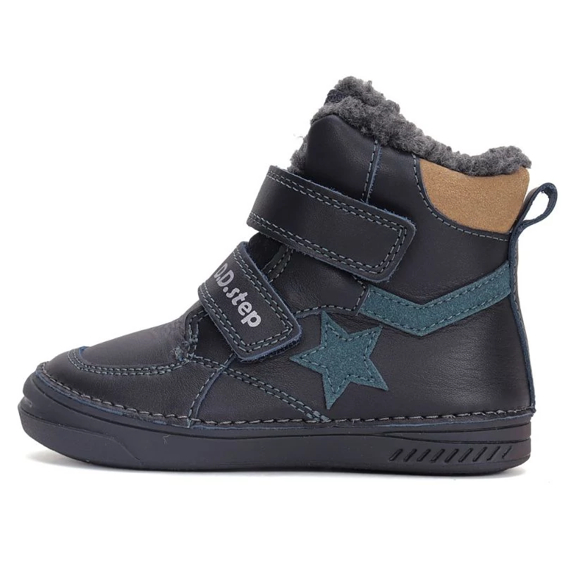 Sötétkék, D.D. Step téli fiú cipő