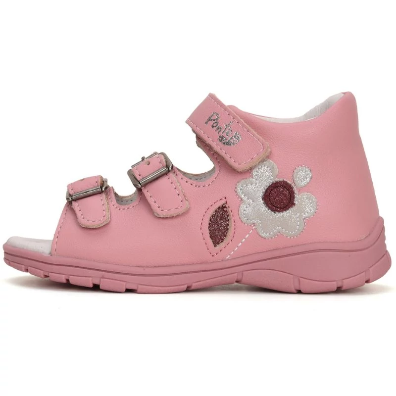 Ponte20, rózsaszín, supinált talpú szandál lányoknak.