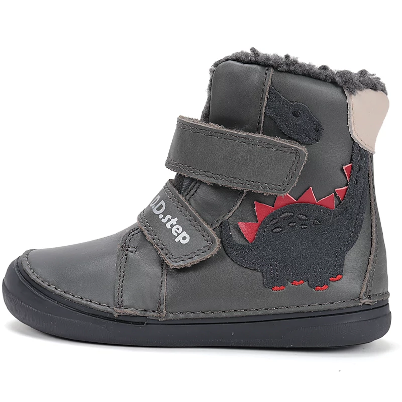 D.D. Step,szürke  dinos téli fiú bakancs