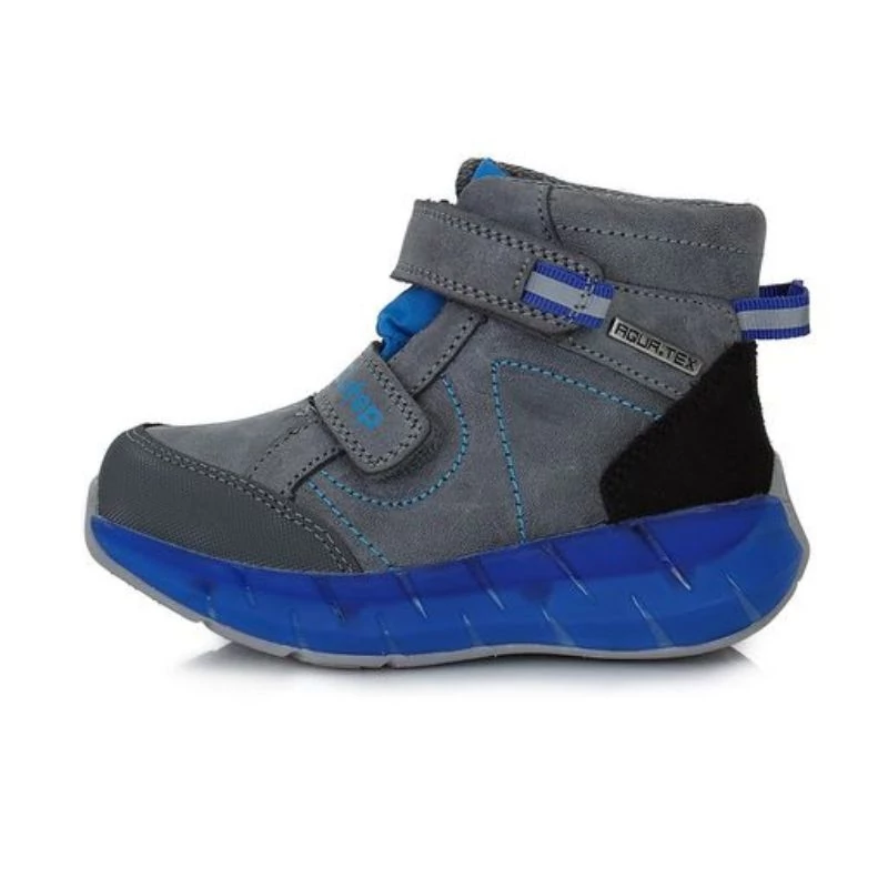D.D Step, vízálló, szürke-kék,téli bakancs fiúknak.