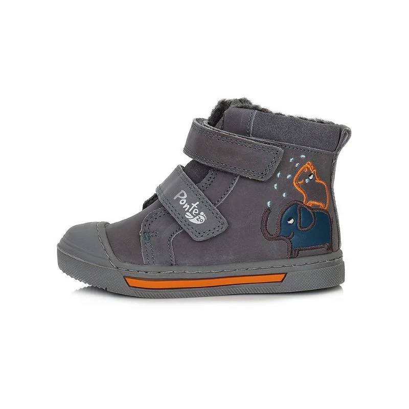Ponte20, supinált, szürke, bélelt, téli gyerekcipő kisfiúknak