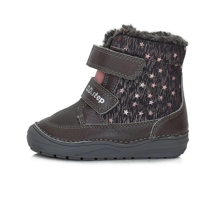 Rózsaszín csillagos, bélelt d.d.step  cipő lányoknak