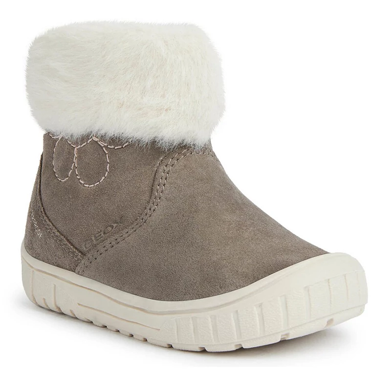 Geox, vízálló, szürke színű, szőrmés, csizma lányoknak.