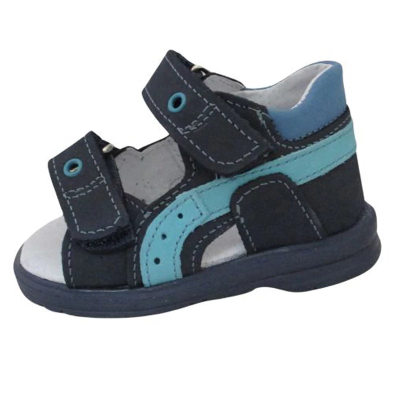 Maus, kék, supinált, bőr szandál fiúknak