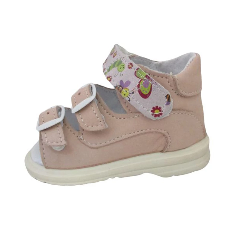 Maus, barackvirág színű, pillangós supinált, lány szandál.