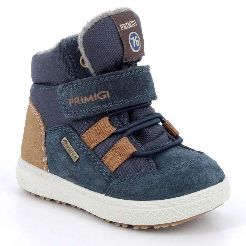 Sötétkék-barna, vízálló Primigi téli fiú cipő