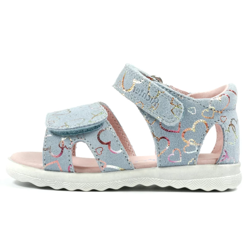 Richter, kék színű, szívecskés gyerek szandál lányoknak.