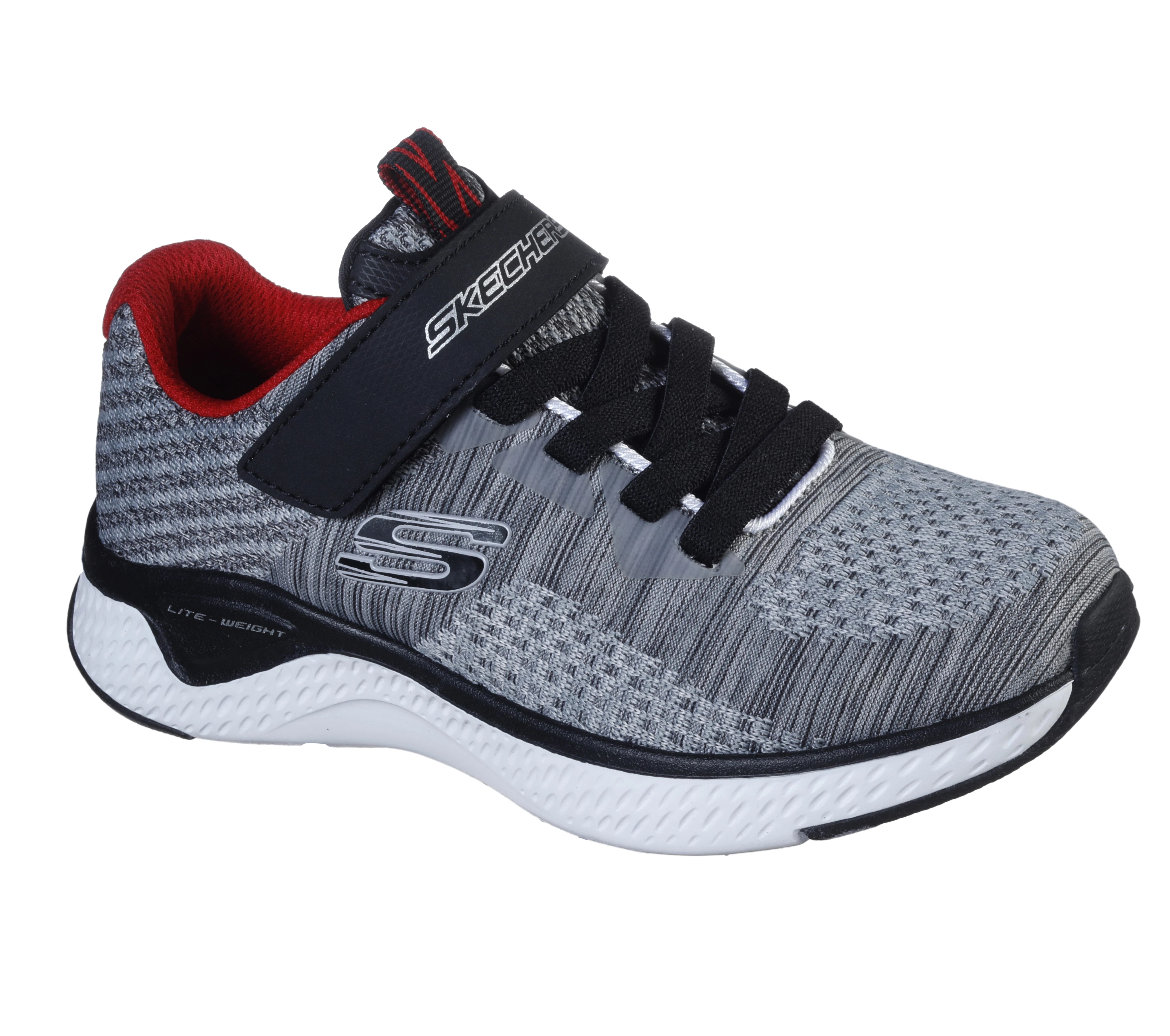 Skechers, szürke színű, memória habos sportcipő fiúknak.