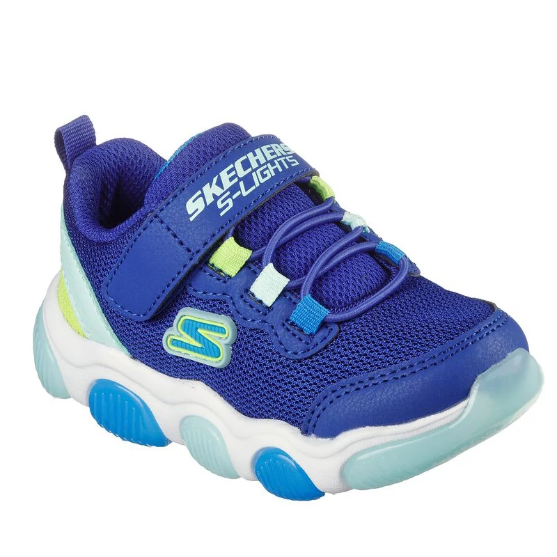 Skechers, kék színű,  villogó talpú, sportcipő fiúknak.