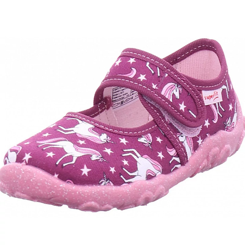 Superfit, bordó színű, unikornissal díszített gyerek vászoncipő lányoknak.