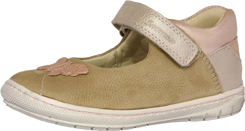 Szamos, bézs színű, pillangóval díszített tavaszi cipő lányoknak.