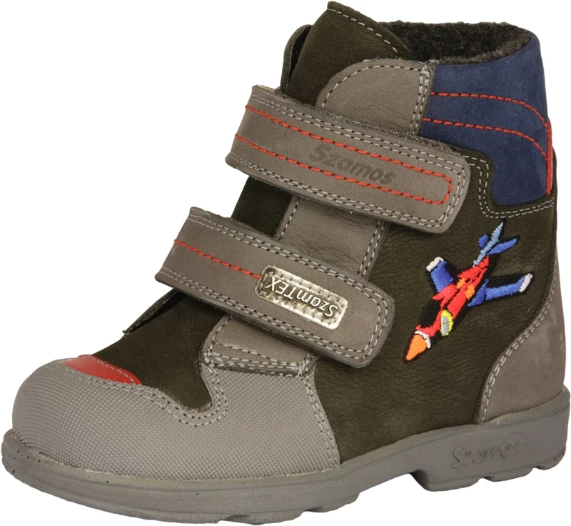 Szamos, supinált, szürke, repülős, vízálló, téli bakancs fiúknak.