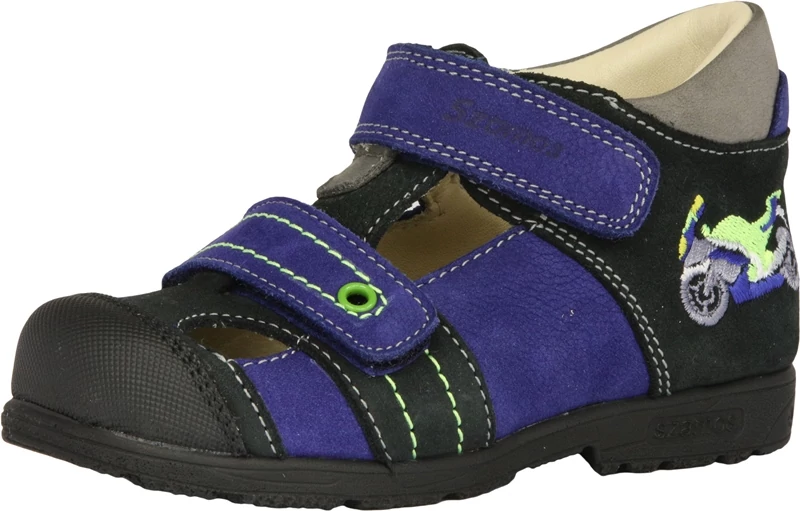 Szamos, supinált talpú, kék-fekete, motoros, tavaszi fiú gyerekcipő.