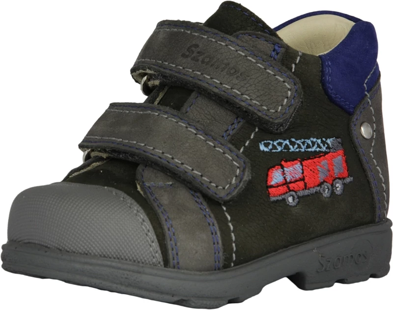 Szamos, supinált, szürke, tűzoltós, átmeneti gyerekcipő fiúknak.