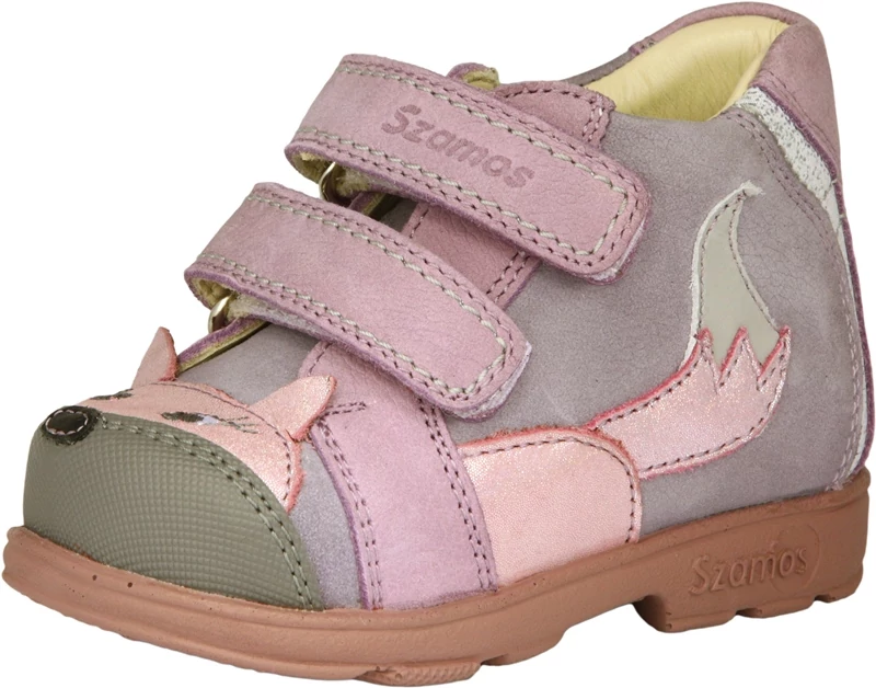 Orr részén cicával díszített, szamos supinált cipő kislányoknak